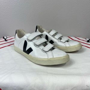 Veja Esplar Trainers 3-Lock Leather White Black